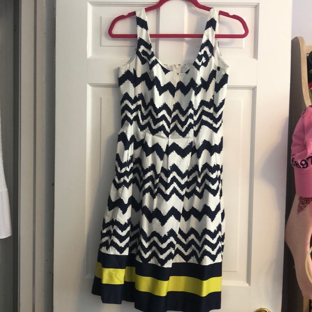 Zigzag striped cocktail dress